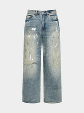 DryClip - Men's Paint-Splatter Distressed Denim Jeans