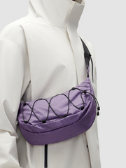 Dunebluff - Portable Crescent Canvas Crossbody Waist Bag