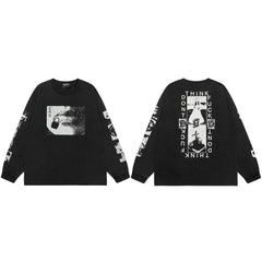 American ERD melancholy rich second-generation trendy brand cleanfit hem rolled edge long sleeved Vibe high street T-shirt couple style (7)