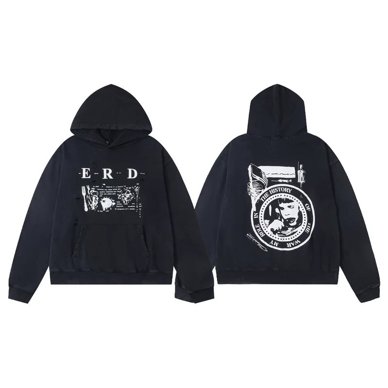 Erd hooded sweatshirt melancholic rich second-generation versatile loose hoodie trendy ins autumn/winter 2025 new European and American fashion brand (8)