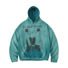 Roaring little eyes ERD24SS melancholic rich second-generation washed cracked NTR alien Tauren hoodie