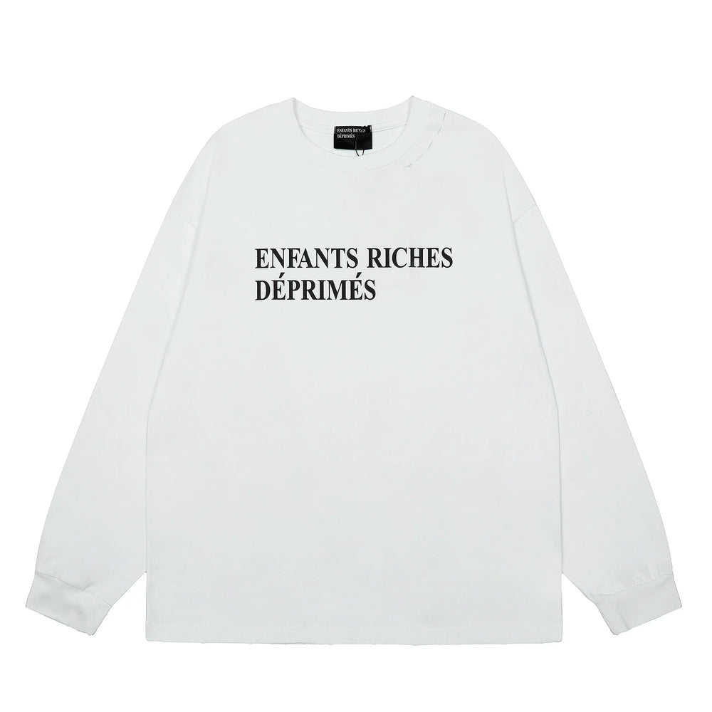 American ERD melancholy rich second-generation trendy brand cleanfit hem rolled edge long sleeved Vibe high street T-shirt couple style (11)