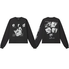 American ERD melancholy rich second-generation trendy brand cleanfit hem rolled edge long sleeved Vibe high street T-shirt couple style (4)
