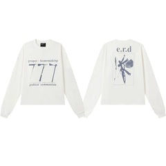American ERD melancholy rich second-generation trendy brand cleanfit hem rolled edge long sleeved Vibe high street T-shirt couple style (2)