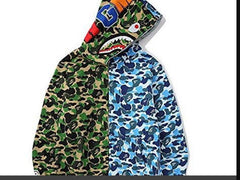 Foreign Trade Cross border Europe and America 2023 Hot Selling BAPE Shark Head Ape Head Hoodie 3D Hoodie Full Cap Zipper Hoodie (22)