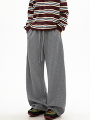FrostDeck - Curved Seam Straight-Leg Wide Sweatpants