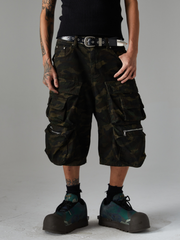BaseVest - Men's Camouflage Wide-Leg Shorts