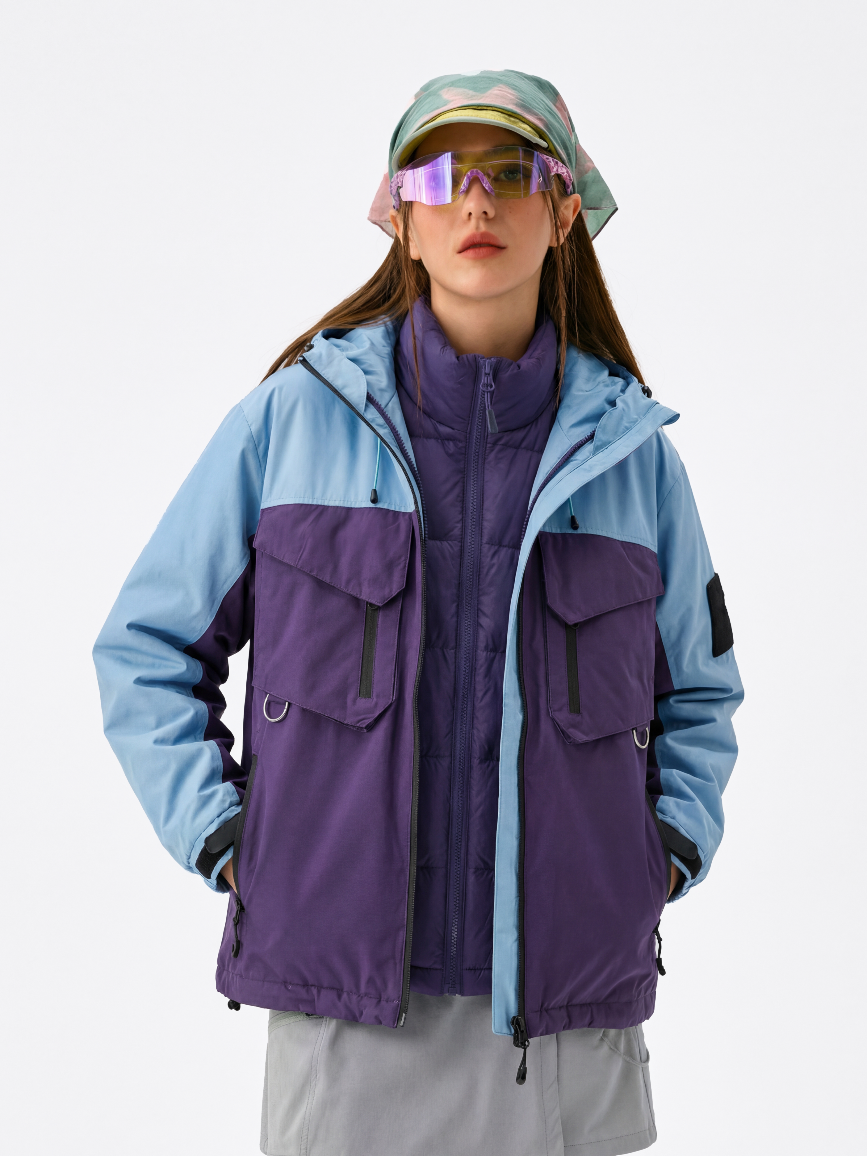 BluffMode - 3-in-1 Detachable Down Liner Water-Repellent Hard Shell Jacket