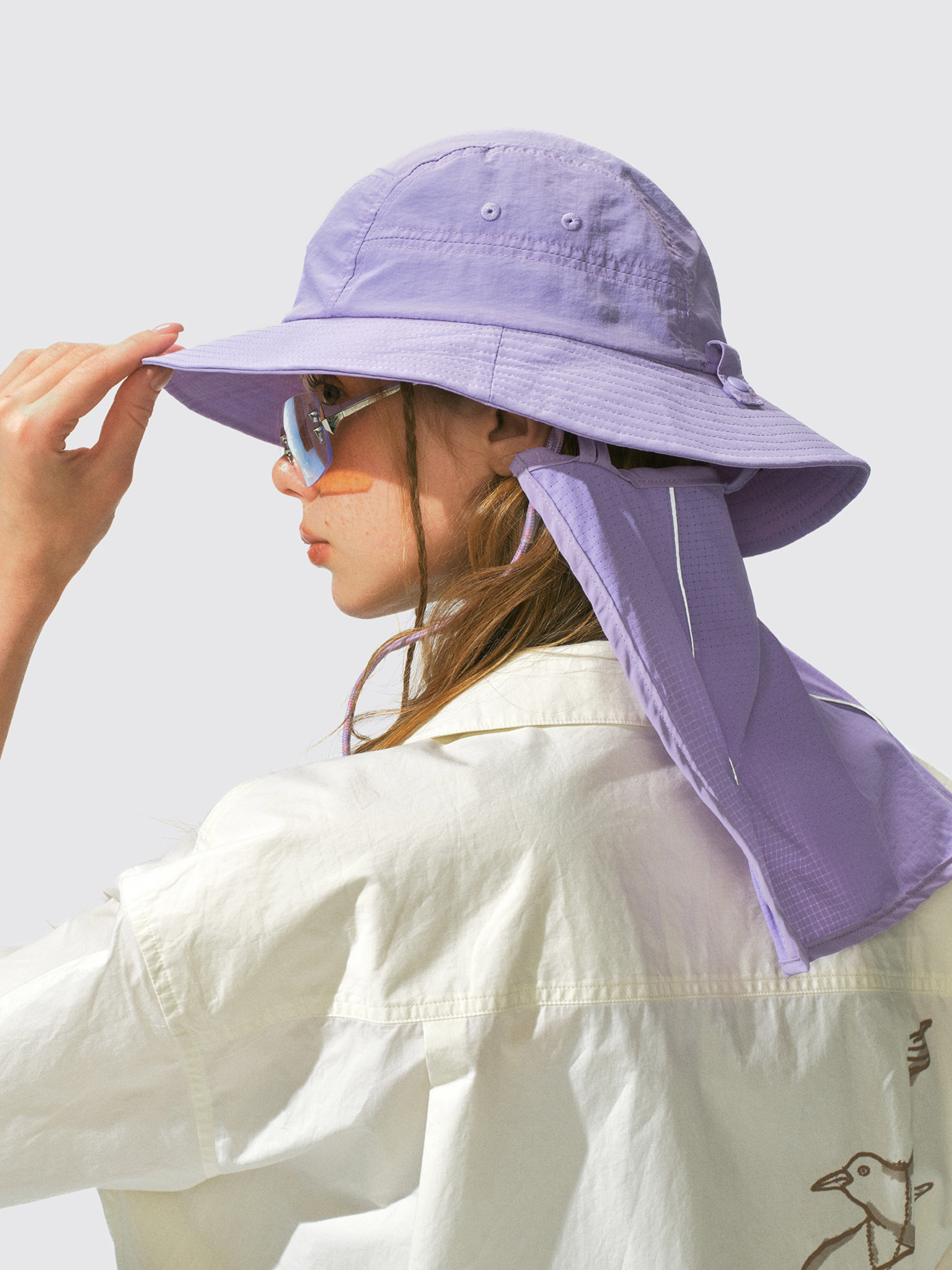 Driftclaw - UV Protection Detachable Neck Sun Flap Bucket Hat