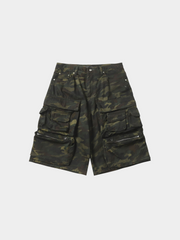 BaseVest - Men's Camouflage Wide-Leg Shorts
