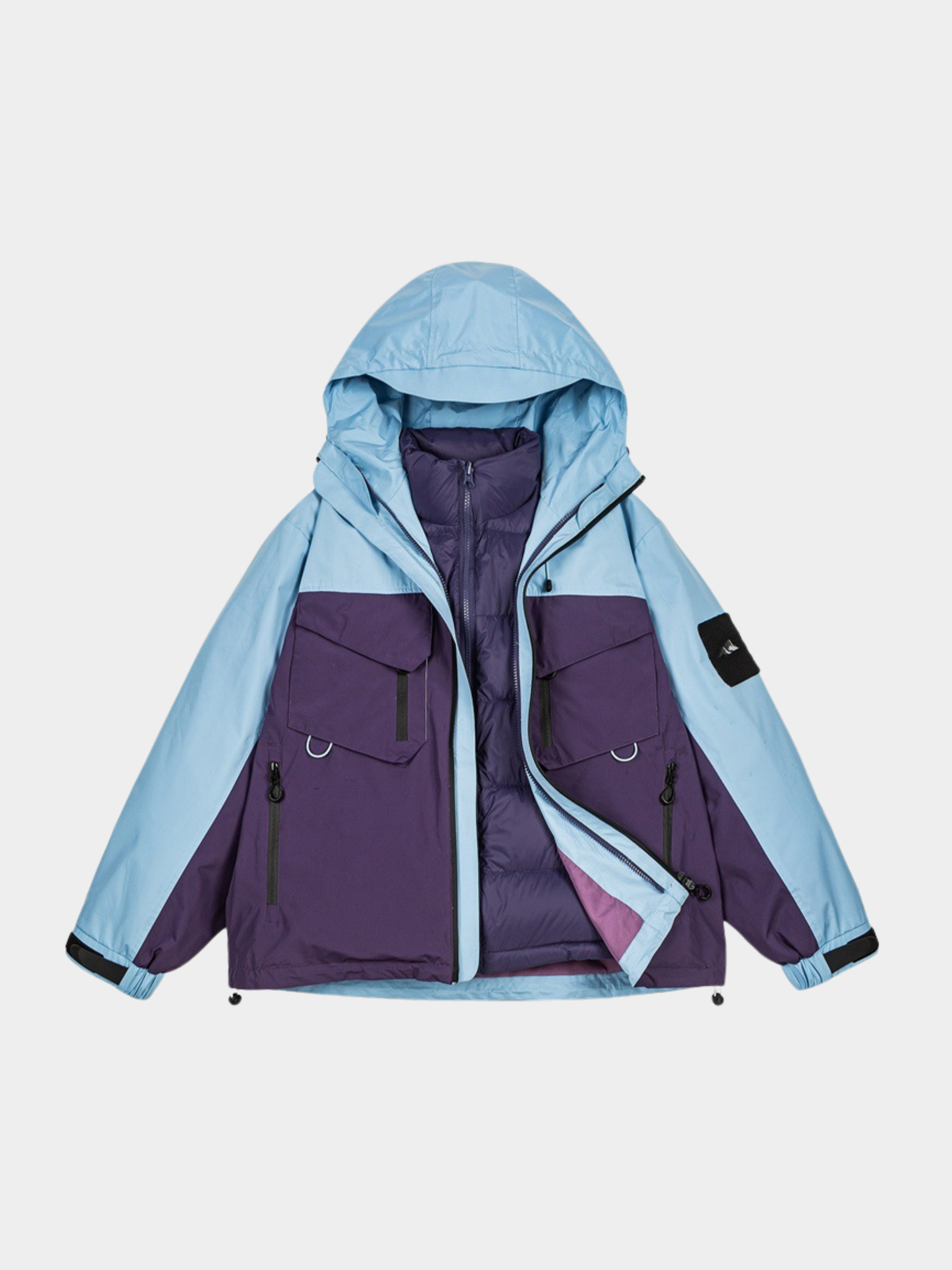 BluffMode - 3-in-1 Detachable Down Liner Water-Repellent Hard Shell Jacket