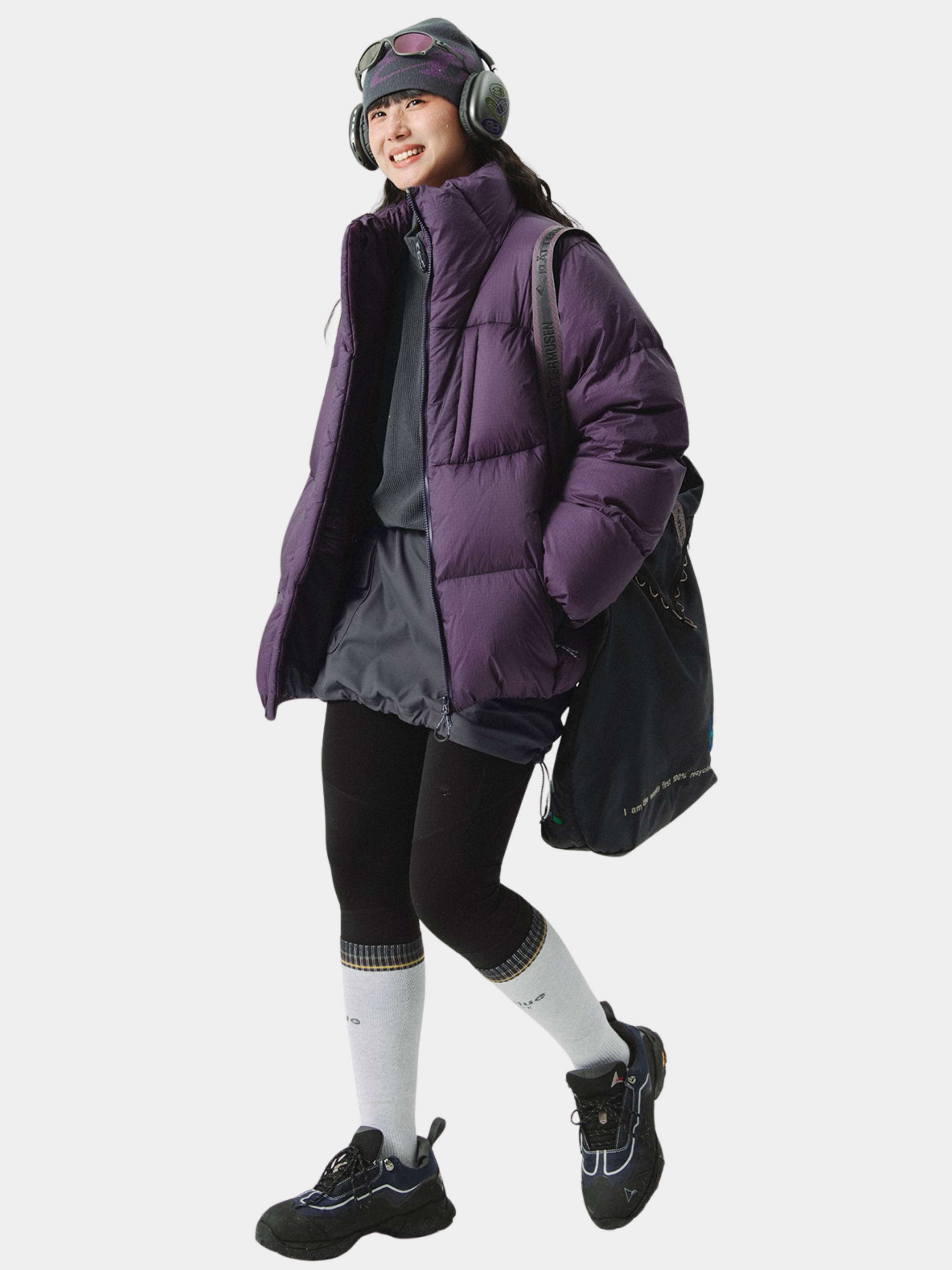 CougarStep - Unisex 95% White Goose Down Triple-Protection Stand Collar Jacket