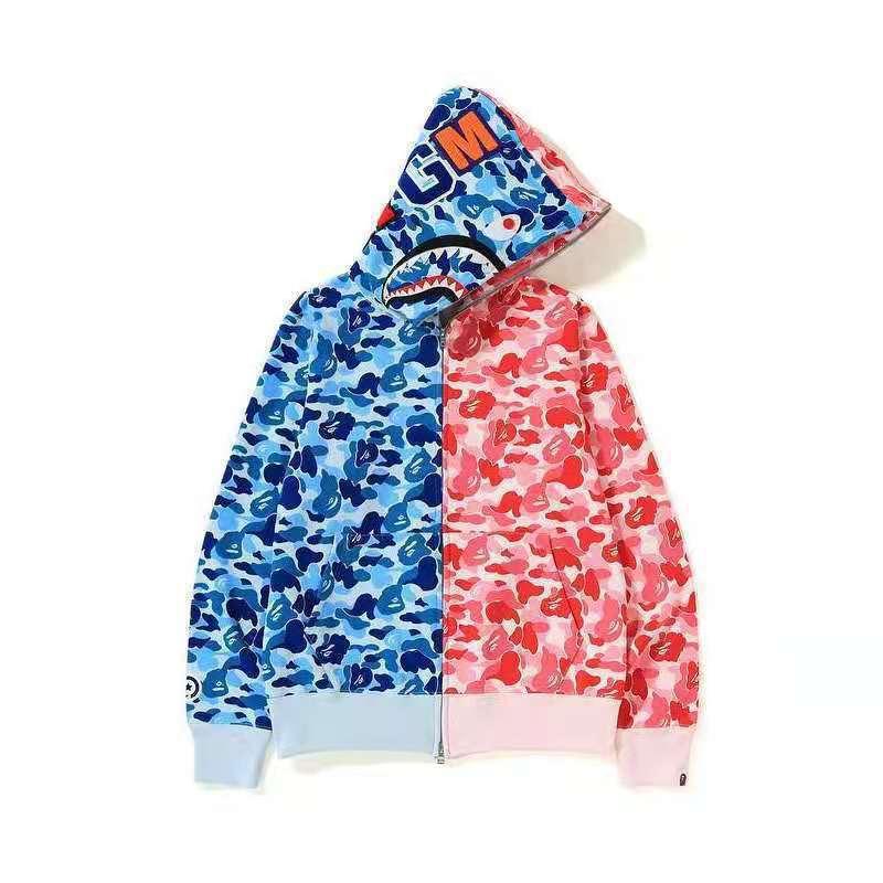 Foreign Trade Cross border Europe and America 2023 Hot Selling BAPE Shark Head Ape Head Hoodie 3D Hoodie Full Cap Zipper Hoodie (20)