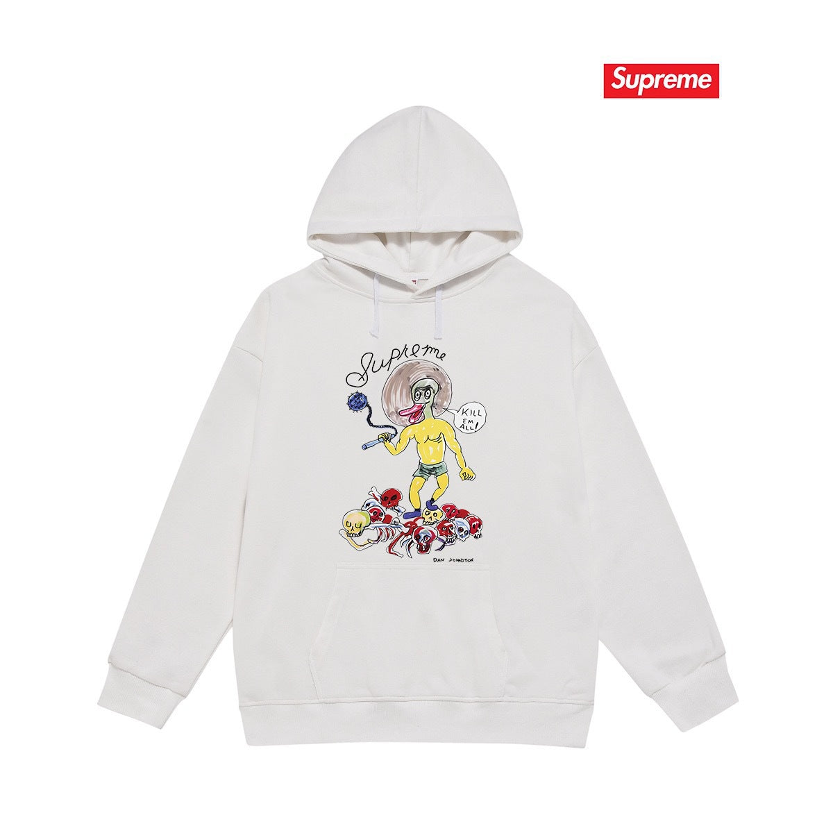 Cross border high version trendy brand Supreme letter printed hooded sweatshirt jacket, classic BOX looped hoodie for men and women (38)