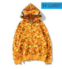 Foreign Trade Cross border Europe and America 2023 Hot Selling BAPE Shark Head Ape Head Hoodie 3D Hoodie Full Cap Zipper Hoodie (36)