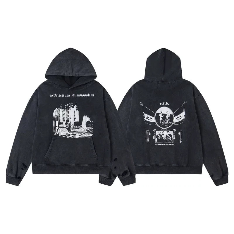 Erd hooded sweatshirt melancholic rich second-generation versatile loose hoodie trendy ins autumn/winter 2025 new European and American fashion brand (7)