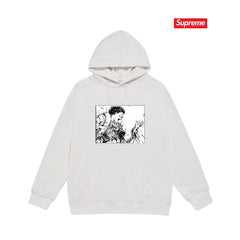 Cross border high version trendy brand Supreme letter printed hooded sweatshirt jacket, classic BOX looped hoodie for men and women (41)