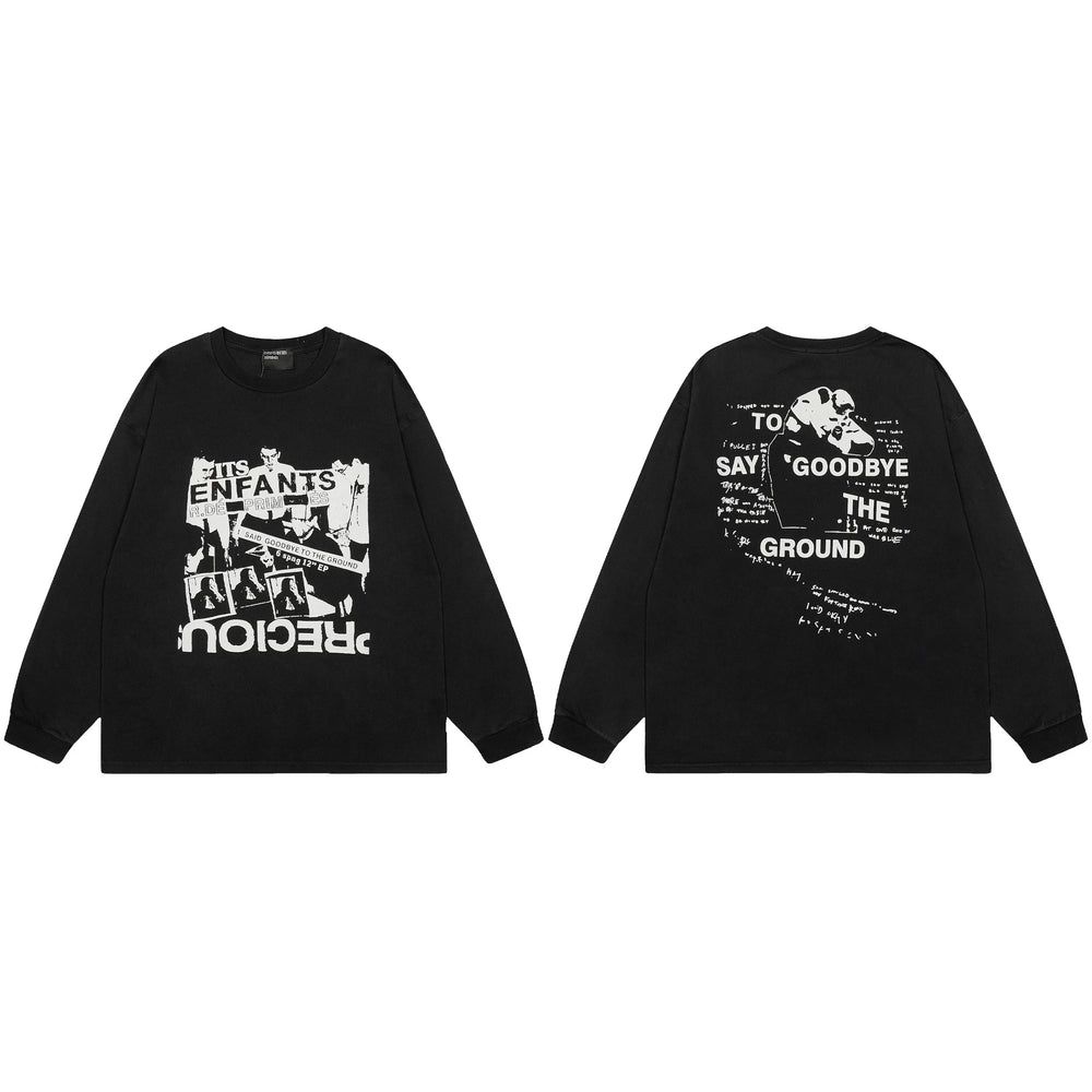 American ERD melancholy rich second-generation trendy brand cleanfit hem rolled edge long sleeved Vibe high street T-shirt couple style (28)