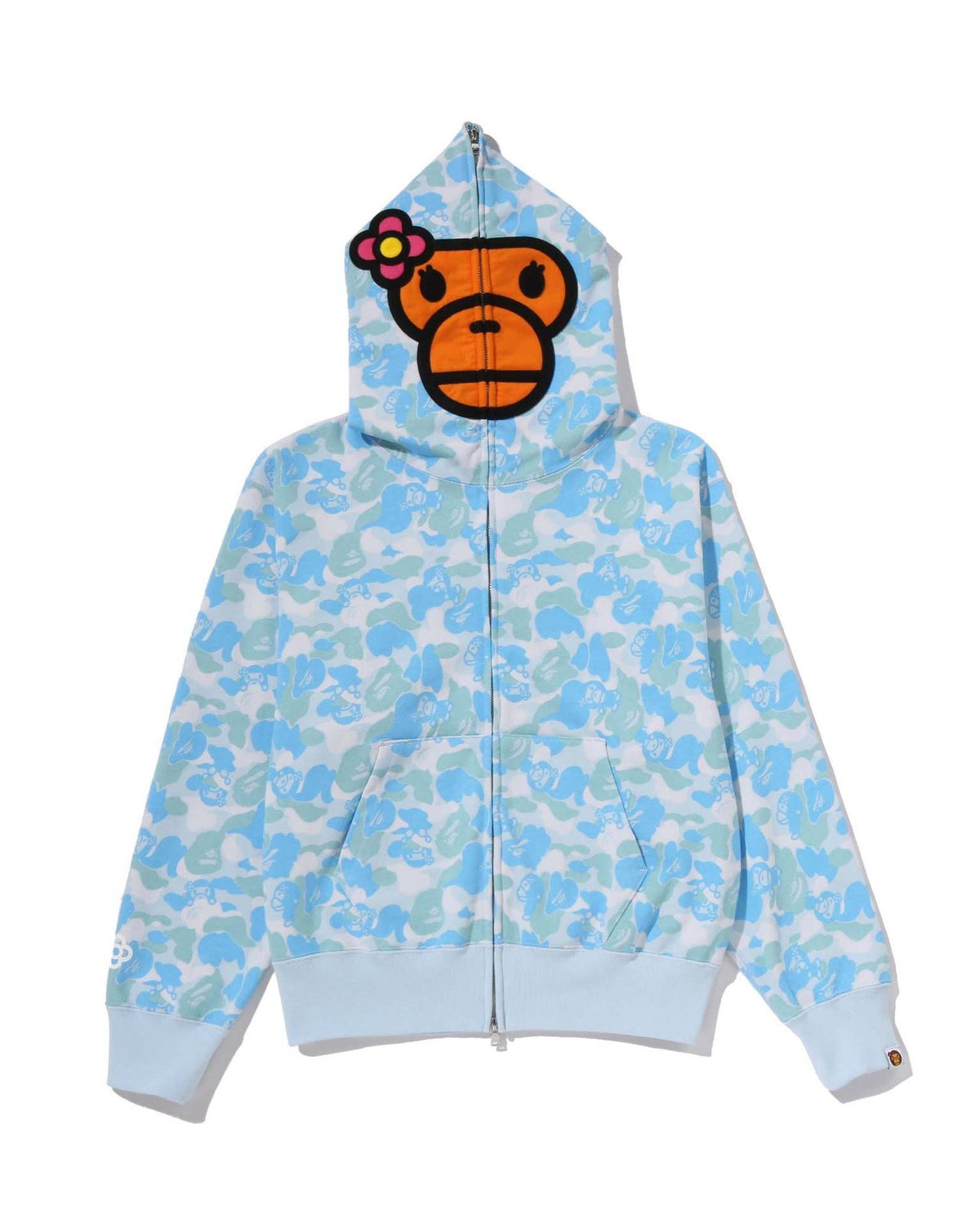 Cross border trendy brand BAPE monkey shark head full zipper cardigan jacket Y2K sweet cool style camouflage hooded sweatshirt (2)