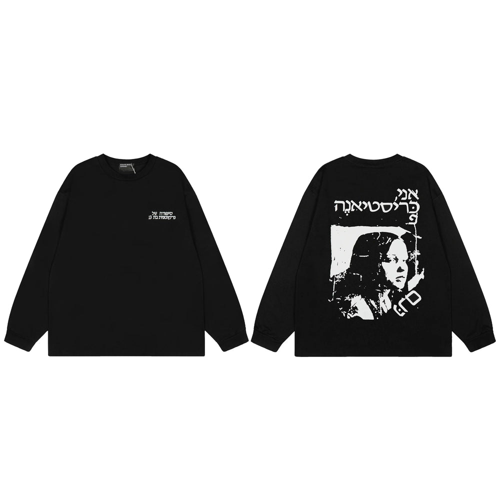 American ERD melancholy rich second-generation trendy brand cleanfit hem rolled edge long sleeved Vibe high street T-shirt couple style (6)