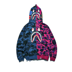Foreign Trade Cross border Europe and America 2023 Hot Selling BAPE Shark Head Ape Head Hoodie 3D Hoodie Full Cap Zipper Hoodie (21)