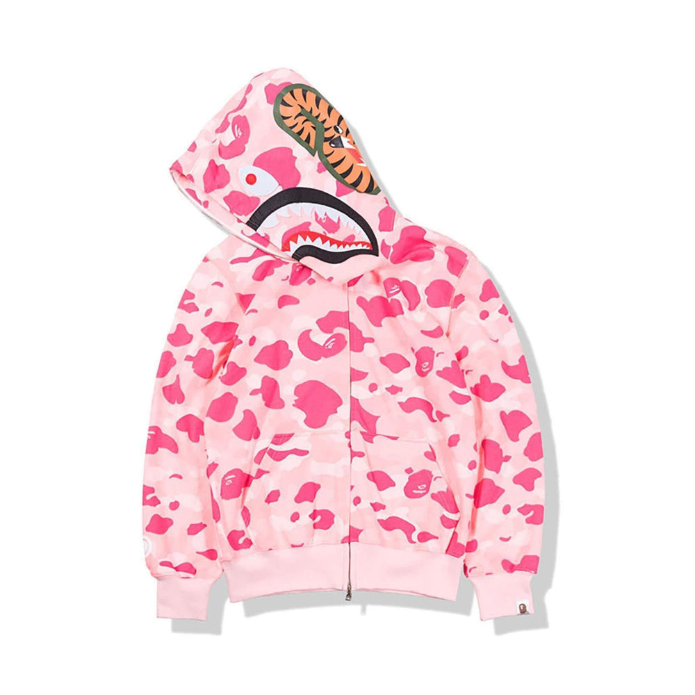 Foreign Trade Cross border Europe and America 2023 Hot Selling BAPE Shark Head Ape Head Hoodie 3D Hoodie Full Cap Zipper Hoodie (16)