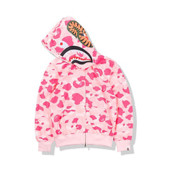 Foreign Trade Cross border Europe and America 2023 Hot Selling BAPE Shark Head Ape Head Hoodie 3D Hoodie Full Cap Zipper Hoodie (16)