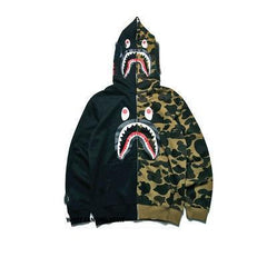 Foreign Trade Cross border Europe and America 2023 Hot Selling BAPE Shark Head Ape Head Hoodie 3D Hoodie Full Cap Zipper Hoodie (9)