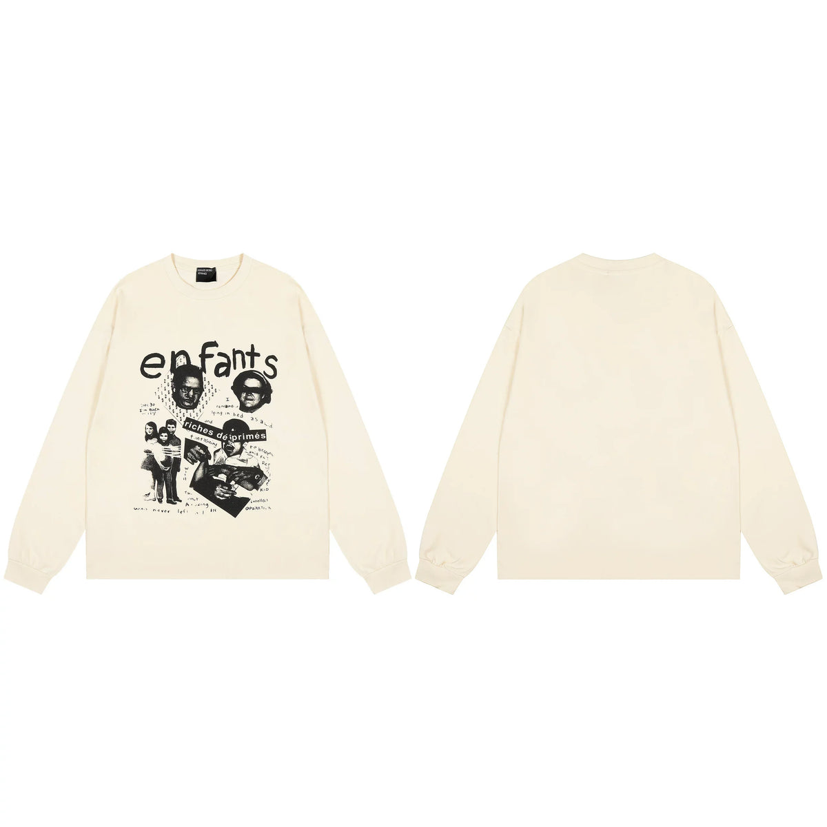American ERD melancholy rich second-generation trendy brand cleanfit hem rolled edge long sleeved Vibe high street T-shirt couple style (17)