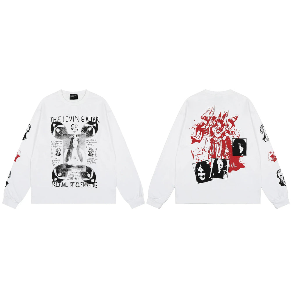 American ERD melancholy rich second-generation trendy brand cleanfit hem rolled edge long sleeved Vibe high street T-shirt couple style (16)