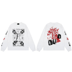 American ERD melancholy rich second-generation trendy brand cleanfit hem rolled edge long sleeved Vibe high street T-shirt couple style (16)