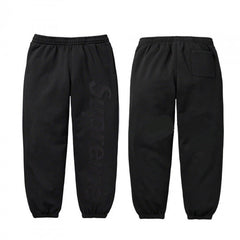 SUPREME Trendy SWEATPANTS Street Street Trendy Men's Loose Velvet Waist Pants Leg Tight Sports Pants Casual (10)