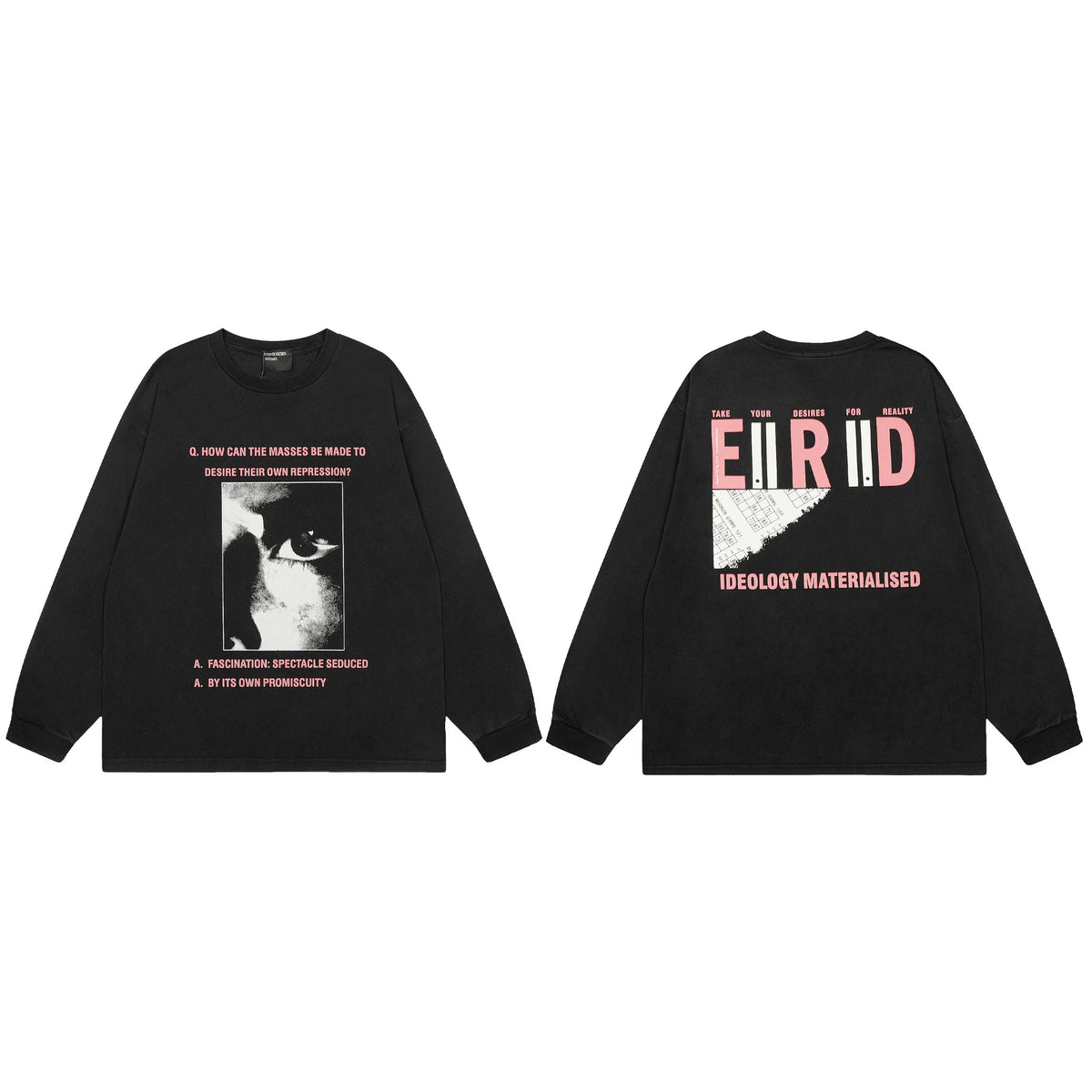 American ERD melancholy rich second-generation trendy brand cleanfit hem rolled edge long sleeved Vibe high street T-shirt couple style (27)