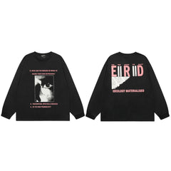 American ERD melancholy rich second-generation trendy brand cleanfit hem rolled edge long sleeved Vibe high street T-shirt couple style (27)