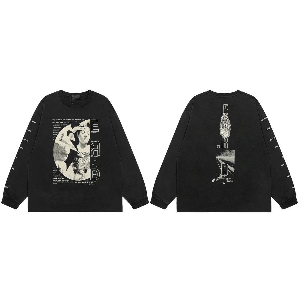 American ERD melancholy rich second-generation trendy brand cleanfit hem rolled edge long sleeved Vibe high street T-shirt couple style (26)