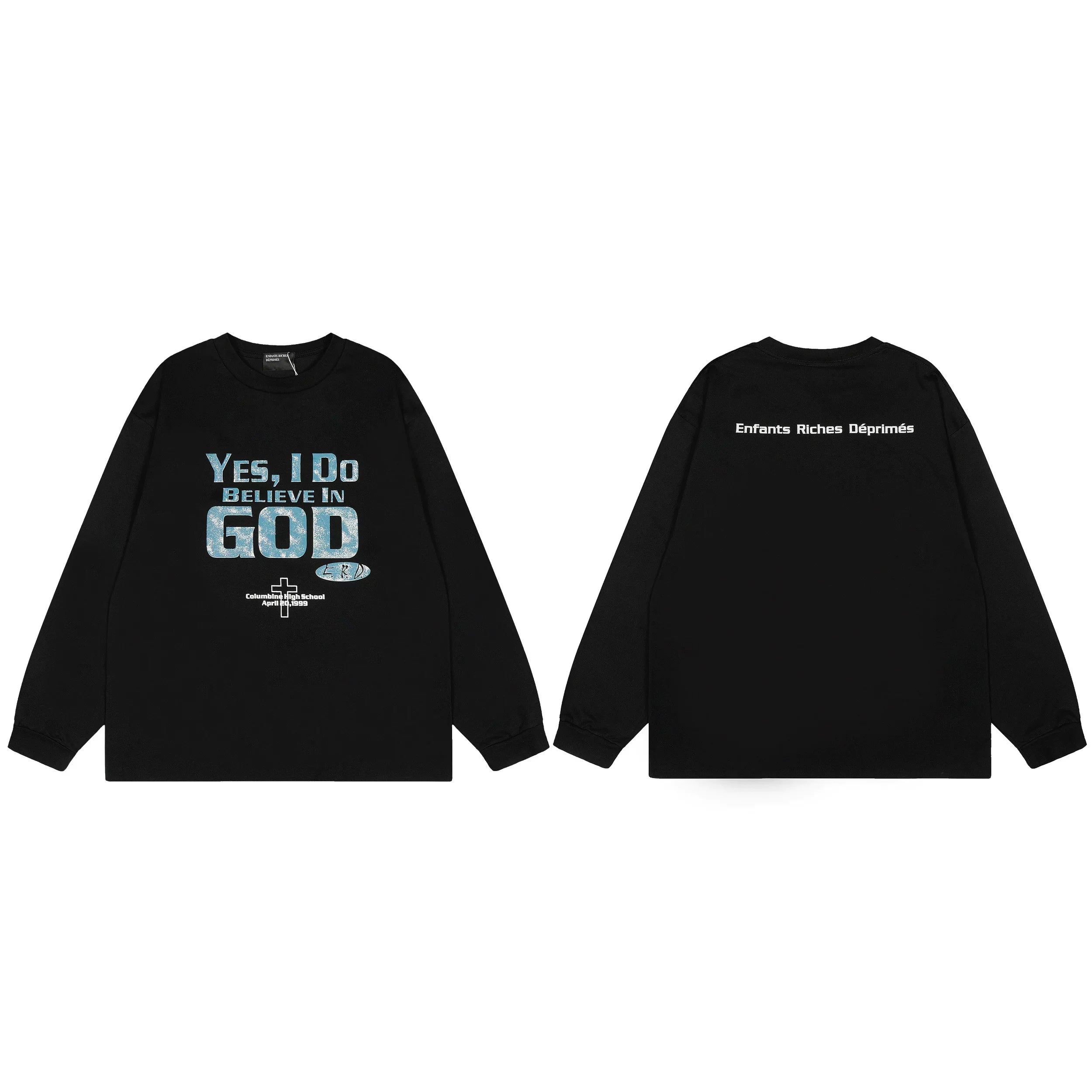 American ERD melancholy rich second-generation trendy brand cleanfit hem rolled edge long sleeved Vibe high street T-shirt couple style (21)